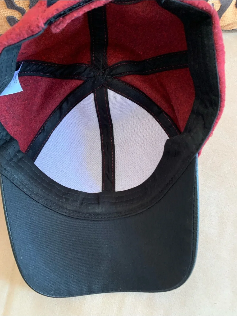 Women’s Burgundy Pom-Pom Hat with Black Visor NWOT!